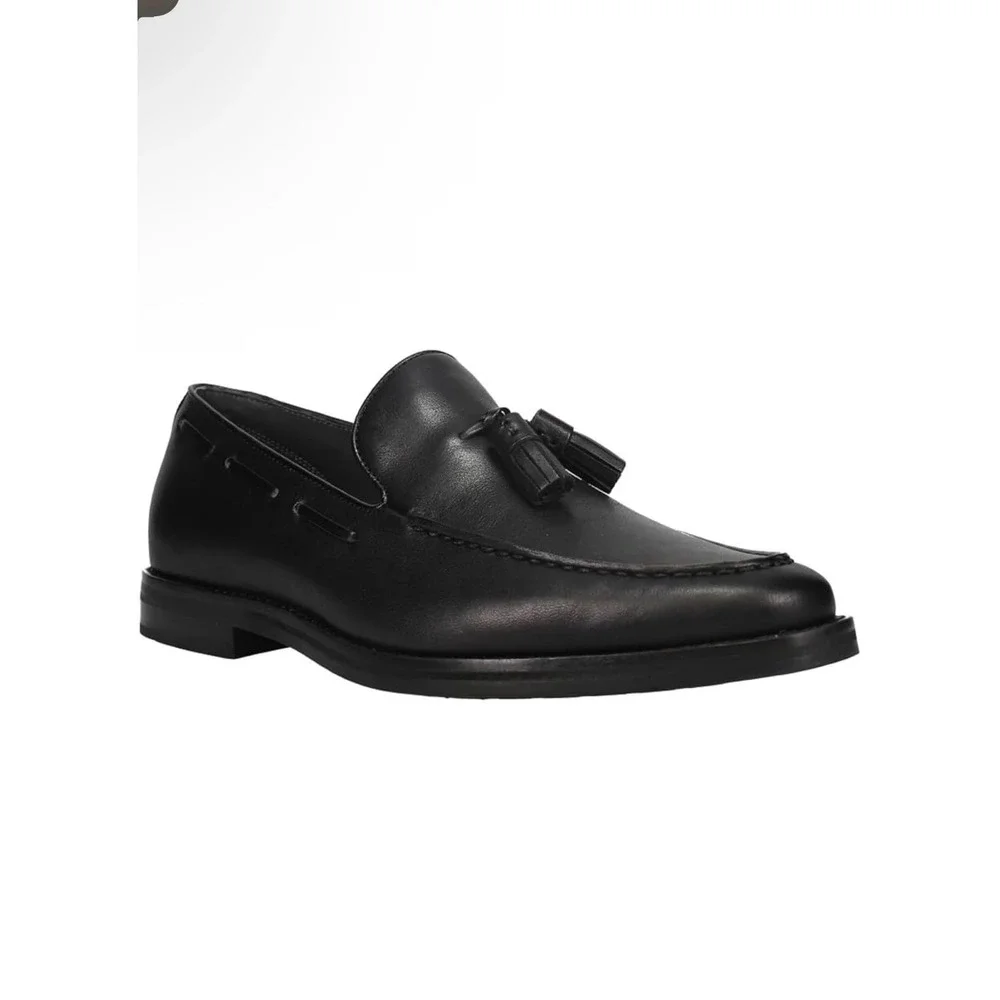 Sperry Mens STS19279 Debonair Black Leather Tassel Loafer Shoes Size 9.5